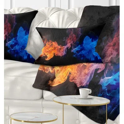 Design Art Fire Contemporary Lumbar Pillow