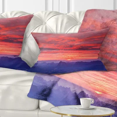 Design Art First Light Morning Sunrise Skyline Photography Rectangular Pillow Cover & Insert