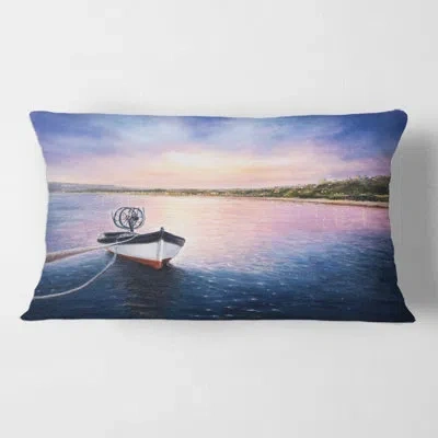 Design Art Fishing Boby The Shore During Vibrant Sunset Rectangular Pillow Cover & Insert