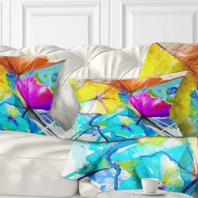 Design Art Floral Abstract Spring Flowers Still Life Lumbar Pillow