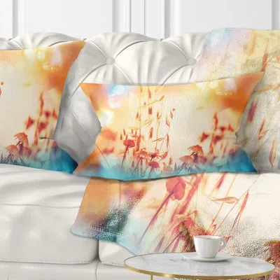 Design Art Floral Beautiful Little Summer Flowers View Lumbar Pillow