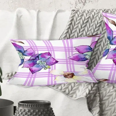 Design Art Floral Botanical Retro Vii - Mid-century Modernprinted Throw Pillow
