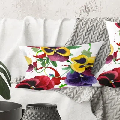 Design Art Floral Botanical Retro Viii - Mid-century Modern Printed Throw Pillow