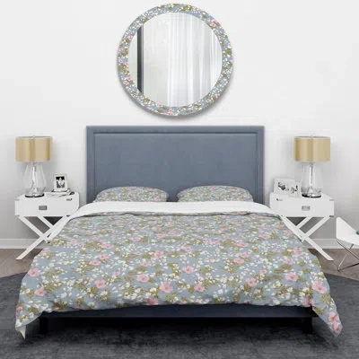Design Art Floral In Small Flower - Floral Duvet Cover Set - Microfiber Polyester In Pink