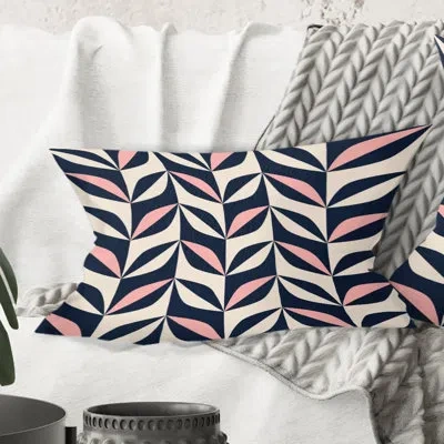 Design Art Floral Retro Botanical Pattern Iii - Mid-century Modern Printed Throw Pillow