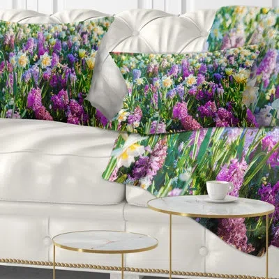 Design Art Floral Spring Flowers In Keukenhof Park Lumbar Pillow