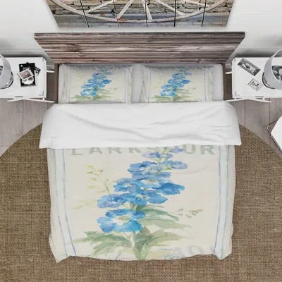 Design Art Floursack Florals Vii Duvet Cover Set In Ivory