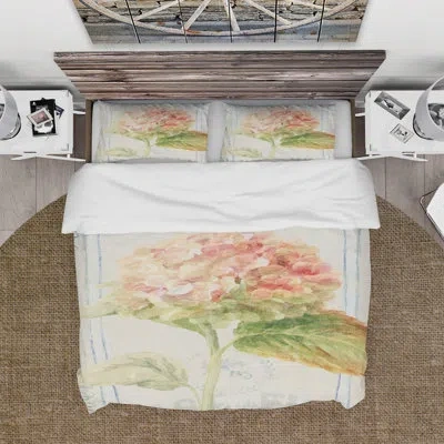 Design Art Floursack Florals Viii Duvet Cover Set In Ivory