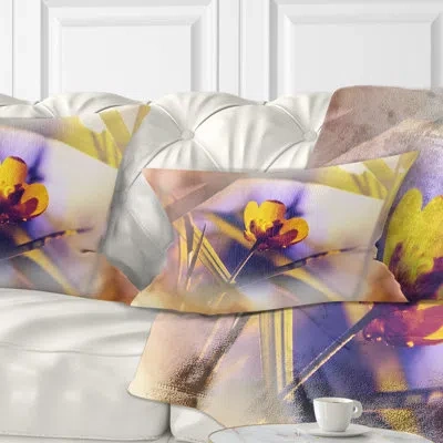 Design Art Flower On Background Lumbar Pillow