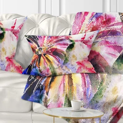Design Art Flowers In A Collage - Floral Printed Throw Pillow