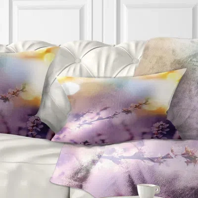 Design Art Flowers Of Cherry In Spring Garden - Floral Printed Throw Pillow