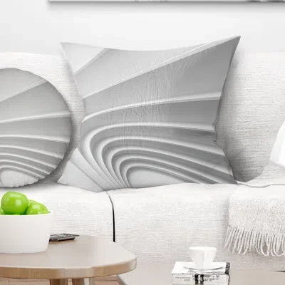 Design Art Fractal Bulgy Layered 3d Waves - Abstract Printed Pillow