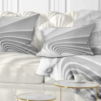 Design Art Fractal Bulgy Layered 3d Waves - Abstract Printed Throw Pillow