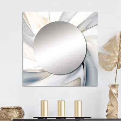 Design Art Fractal Flower Tender White Sensitivity Iv - Fractals Large Square Mirror Wall Decor For Bedroom