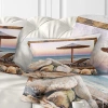 Design Art Framed Effect Beach Seating Seashore Rectangular Pillow Cover & Insert