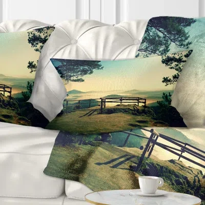 Design Art Full Moon Autumn Midnight - Landscape Printed Pillow