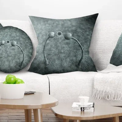 Design Art Fungus On Leather Surface - Landscape Printed Pillow In Blue;black;brown;green;red;yellow