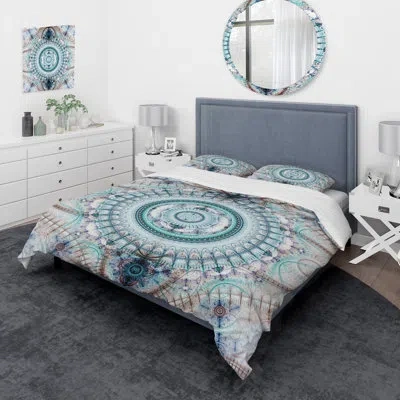 Design Art Futuristic Steampunk Time Machine Portal Ii - Modern Duvet Cover Set - Microfiber Polyester In Blue,brown
