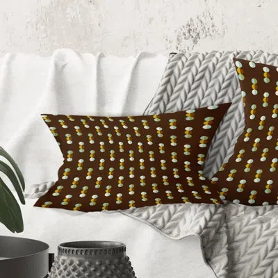 Design Art Geometric Mod Dots - Mid-century Modernprinted Throw Pillow