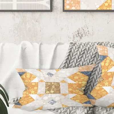 Design Art Geometric Retro Design I - Mid-century Modern Printed Throw Pillow