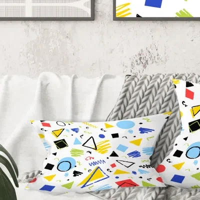 Design Art Geometric Retro Design Iii - Mid-century Modernprinted Throw Pillow