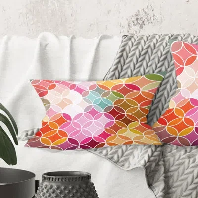 Design Art Geometrical Retro Design Ii - Mid-century Modern Printed Throw Pillow