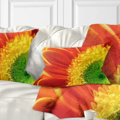 Design Art Gerber Daisy Flower Petals - Floral Printed Throw Pillow