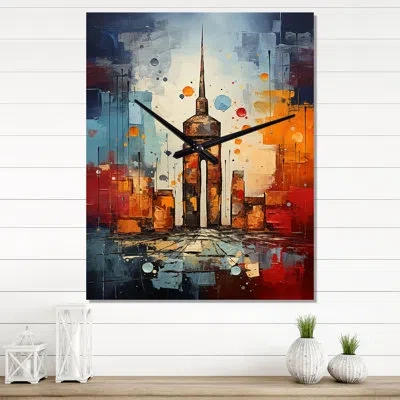 Design Art Germany Berlin Wall Remnants - Germany Wall Clock In Multi-color