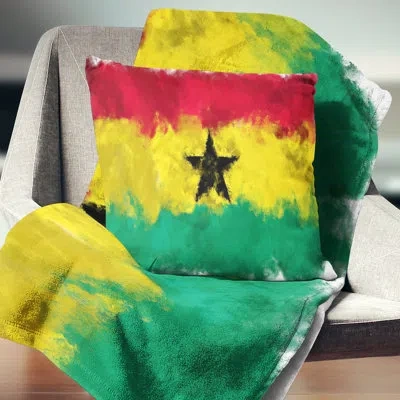 Design Art Ghana Flag Illustration Pillow