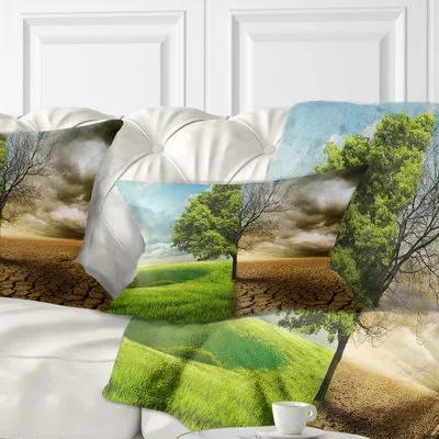 Design Art Global Warming - Landscape Printed Throw Pillow