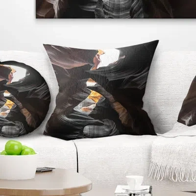 Design Art Glowing Antelope Canyon - Landscape Printed Pillow