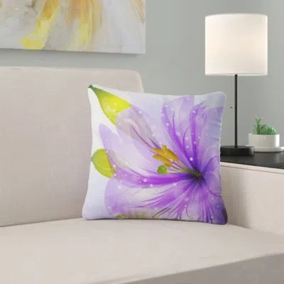Design Art Glowing Lily Flower - Floral Printed Pillow