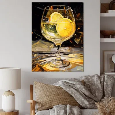 Design Art Goblets Glow On Canvas Print In Wrapped Canvas