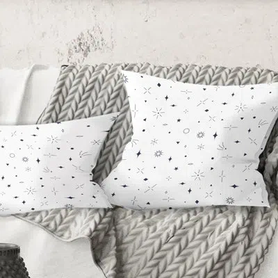 Design Art Golden Geometrical Diamond Pattern Iii - Mid-century Modernprinted Throw Pillow In White