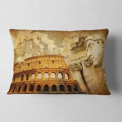 Design Art Great Roman Empire - Street Art Printed Throw Pillow
