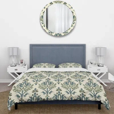 Design Art Green Beige Country - Country Duvet Cover Set In Green;beige