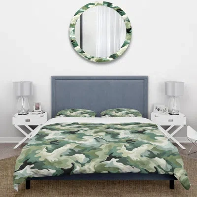 Design Art Green Chic Camouflage Fashion I Bedding In Turquoise