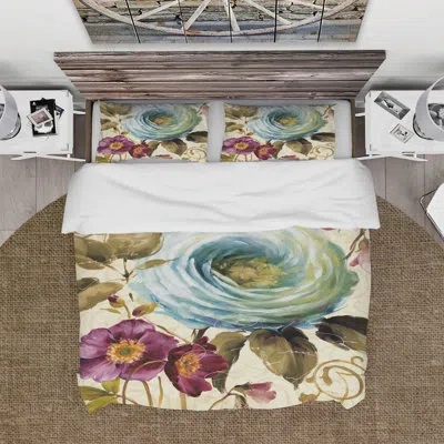 Design Art Green Microfiber Farmhouse/country Duvet Cover Set