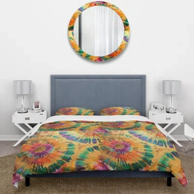 Design Art Green Yellow Boho I - Boho Duvet Cover Set In Green;yellow