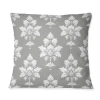 Design Art Grey White Argyle Pattern I - Modern Throw Pillow In White;gray