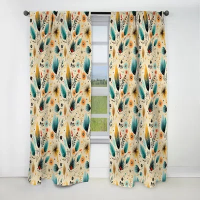 Design Art Gypsy Spirit Boho Pattern - Abstract Boho Curtain - Blackout Abstract Curtain - 1 Panels In Blue