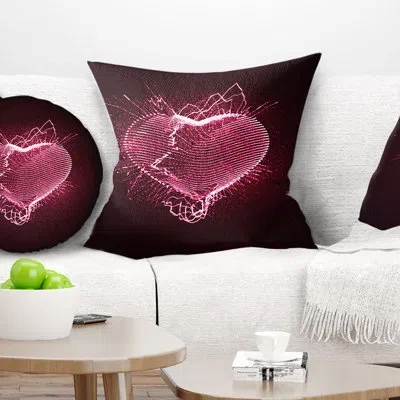 Design Art Happy Valentines Day - Abstract Printed Pillow