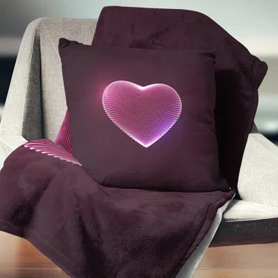 Design Art Happy Valentines Day - Abstract Printed Throw Pillow