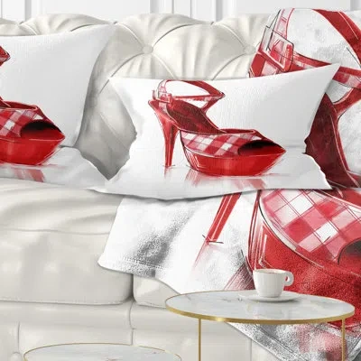Design Art High Heel Women's Shoe Lumbar Pillow