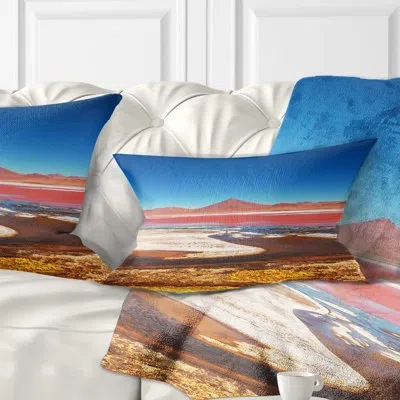 Design Art High Mountains In Bolivia - Landscape Printed Throw Pillow