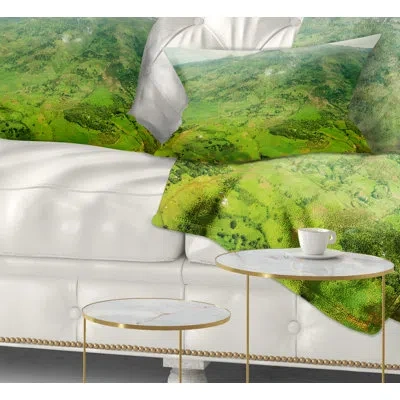 Design Art Highlands Around Addis Ababa - Landscape Printed Throw Pillow