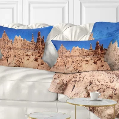 Design Art Hoodoo Rock Pinnacles In Goblin Valley Landscape Printed Pillow