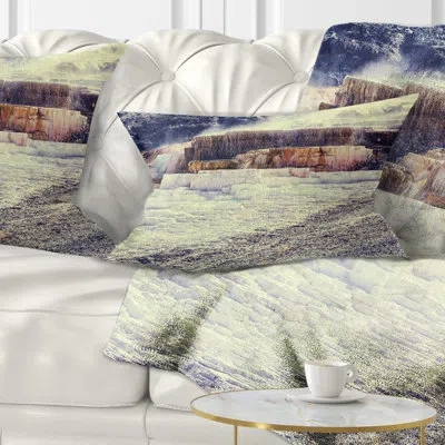 Design Art Hot Springs In Yellowstone - Sea & Shore Printed Throw Pillow