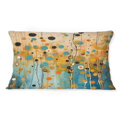 Design Art I'll Take It Under Consideration V - Abstract Minimalism Printed Throw Pillow In Blue;brown