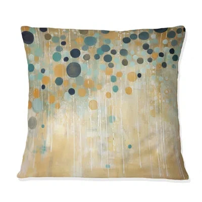 Design Art I'll Take It Under Consideration Viii - Abstract Minimalism Printed Throw Pillow In Blue;brown
